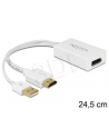 ADAPTER HDMI(M)->DISPLAYPORT(F)+ZASILANIE USB 24CM DELOCK - nr 1