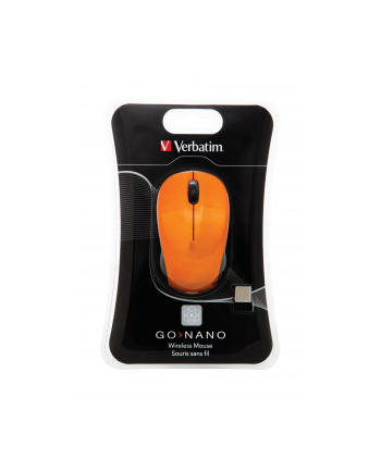 Mysz bezprzewodowa laserowa VERBATIM GO Nano – pomarańczowa