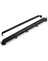 Gembird patch panel 19'' 24 port 1U kat.5e z półką do organizacji kabli, czarny - nr 1