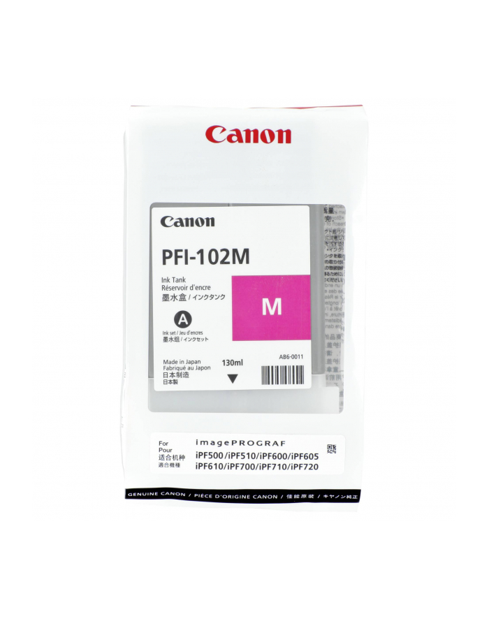 Tusz Canon PFI-102, magenta (D) główny