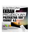 4World Elektryczny ekran projekcyjny z pilotem 203x152 (4:3) biały mat - nr 23