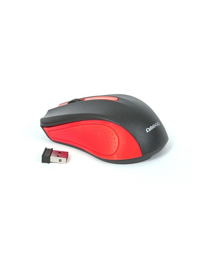 Mysz bezprzewodowa OMEGA OM-419 2,4GHz, 1000DPI, nano USB, czarno-czerwona główny