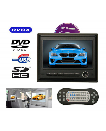 NVOX 9'' Monitor zagłówkowy LCD HD z DVD USB SD IR FM