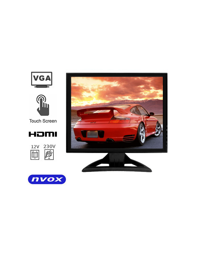 NVOX 15'' Monitor LCD z ekranem dotykowym HDMI VGA główny