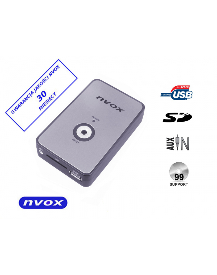 NVOX Zmieniarka cyfrowa emulator MP3 USB SD HYUNDAI 8PIN główny