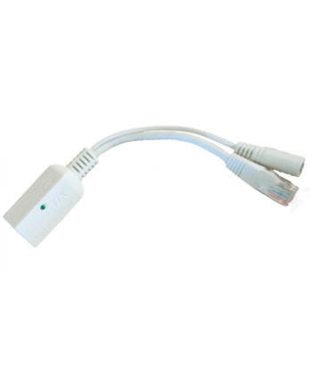 Mikrotik RBGPOE Gigabit PoE adapter with shielded connectors, supports 9-48V PoE