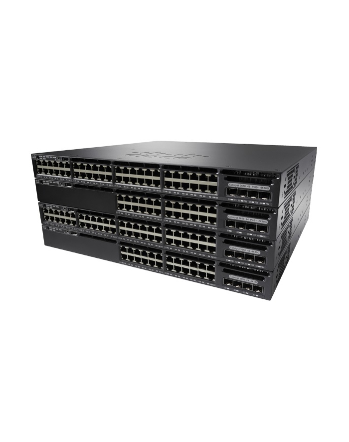 Cisco Systems Cisco Catalyst 3650 48 Port Data, 250W AC PS, 2x10G Uplink, IP Base główny