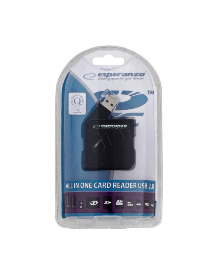 Esperanza Uniwersalny czytnik Kart Pamięci USB 2.0 EA130 główny