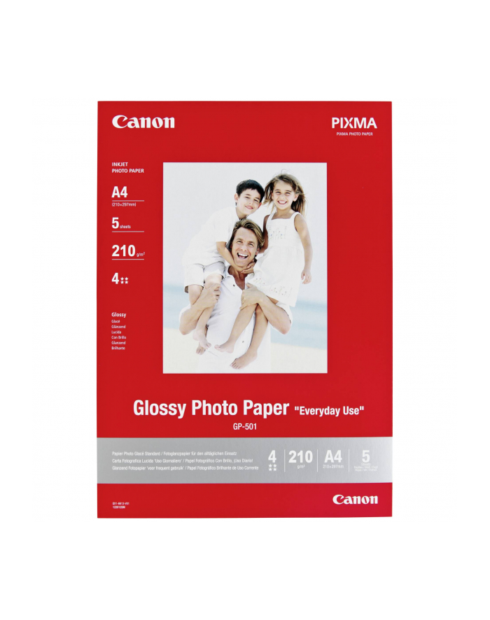 CANON PRINTERS Canon PAPER GP-501 A4 5 SH (Glossy Photo paper A4 ,5 Sheets) główny