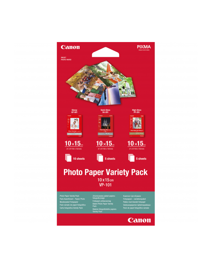 CANON PRINTERS Canon PAPER Photo Paper Variety Pack 10x15cm VP-101 główny