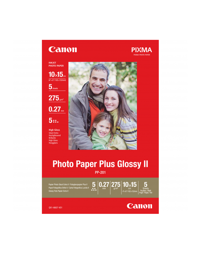 CANON PRINTERS Canon PAPER PP-201 10X15 5SH główny