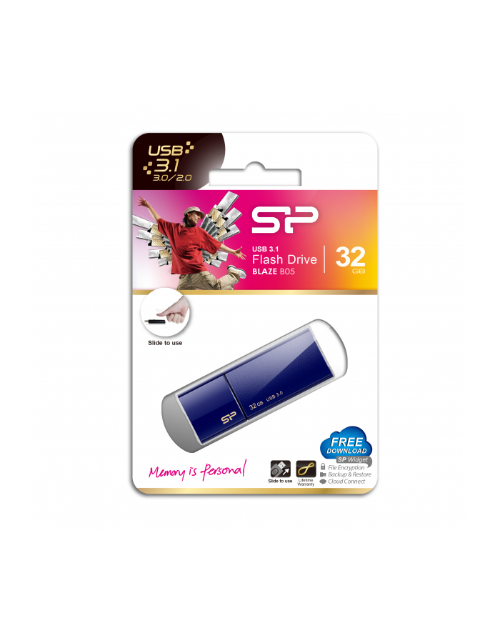 Silicon Power BLAZE B05 32GB USB 3.0 Navy Blue główny