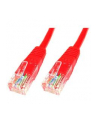 Patch cord U/UTP kat.5e PVC 0,5m czerwony - nr 1