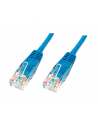 Patch cord U/UTP kat.5e PVC 1m niebieski - nr 1