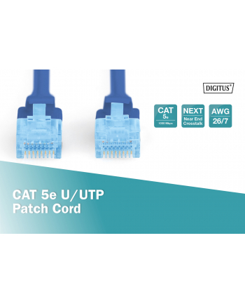 Patch cord U/UTP kat.5e PVC 2m niebieski