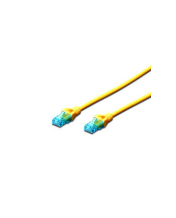 Patch cord U/UTP kat.5e PVC 2m żółty