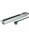 Listwa zasilająca PDU 19', 1U, 7 gniazd, moc: 16A, 4000W, aluminiowa, włącznik, zabezp. przeciwprzepięciowe, 2m - nr 13