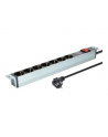 Listwa zasilająca PDU 19', 1U, 7 gniazd, moc: 16A, 4000W, aluminiowa, włącznik, zabezp. przeciwprzepięciowe, 2m - nr 17