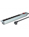 Listwa zasilająca PDU 19', 1U, 7 gniazd, moc: 16A, 4000W, aluminiowa, włącznik, zabezp. przeciwprzepięciowe, 2m - nr 18