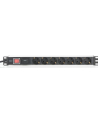 Listwa zasilająca PDU 19', 1U, 7 gniazd, moc: 16A, 4000W, aluminiowa, włącznik, zabezp. przeciwprzepięciowe, 2m - nr 20