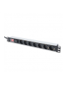 Listwa zasilająca PDU 19', 1U, 7 gniazd, moc: 16A, 4000W, aluminiowa, włącznik, zabezp. przeciwprzepięciowe, 2m - nr 24