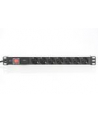 Listwa zasilająca PDU 19', 1U, 7 gniazd, moc: 16A, 4000W, aluminiowa, włącznik, zabezp. przeciwprzepięciowe, 2m - nr 9