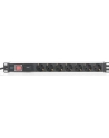 Listwa zasilająca PDU 19', 1U, 7 gniazd, moc: 16A, 4000W, aluminiowa, włącznik, zabezp. przeciwprzepięciowe, 2m - nr 13