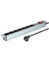 Listwa zasilająca PDU 19', 1U, 7 gniazd, moc: 16A, 4000W, aluminiowa, włącznik, zabezp. przeciwprzepięciowe, 2m - nr 29
