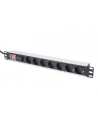 Listwa zasilająca PDU 19', 1U, 7 gniazd, moc: 16A, 4000W, aluminiowa, włącznik, zabezp. przeciwprzepięciowe, 2m - nr 2