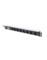 Listwa zasilająca PDU 19', 1U, 7 gniazd, moc: 16A, 4000W, aluminiowa, włącznik, zabezp. przeciwprzepięciowe, 2m - nr 30