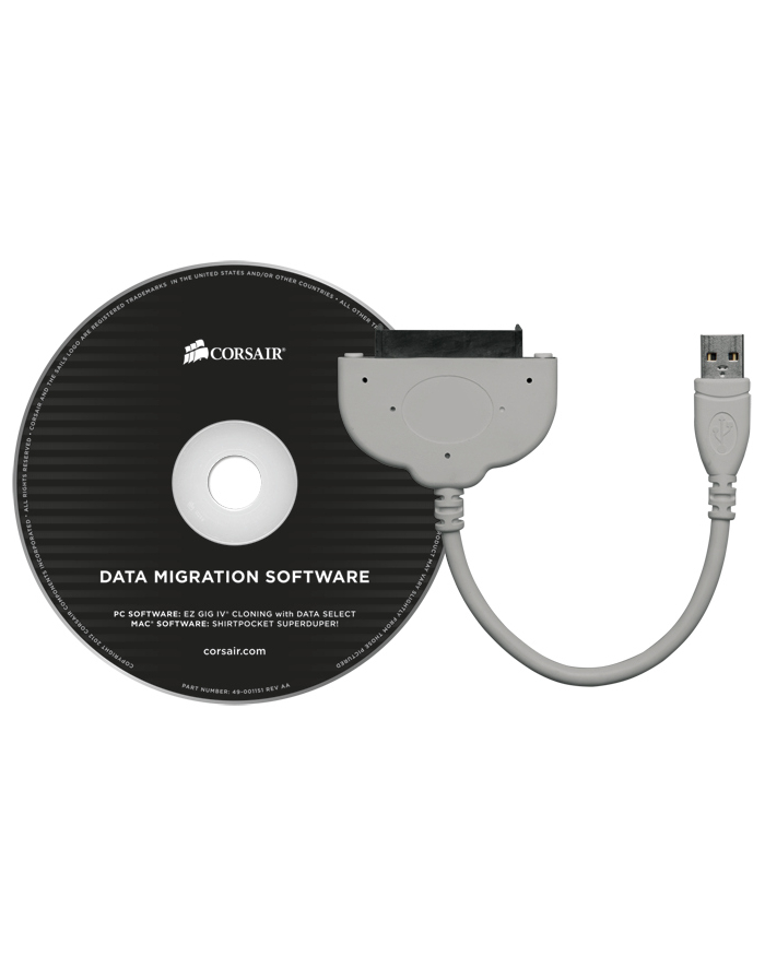 Corsair SSD and HDD cloning kit USB3.0 cable/software główny