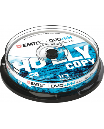 Emtec płyta DVD+RW [ cake box 10 szt | 4.7GB | 4x ]