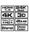 Kabel HDMI SAVIO CL-06 3m, czarny, złote końcówki, v1.4 high - nr 6