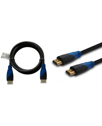 Kabel HDMI SAVIO CL-07 3m, oplot nylonowy, złote końcówki, v