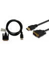 Kabel HDMI SAVIO CL-10 19pin męski - DVI 18+1 męski 1,5m, cz - nr 1