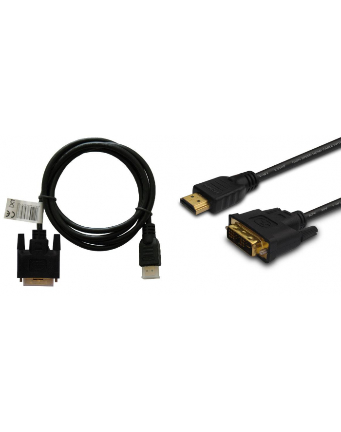 Kabel HDMI SAVIO CL-10 19pin męski - DVI 18+1 męski 1,5m, cz główny