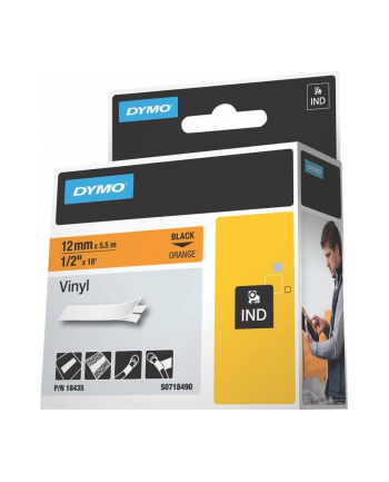 ETYK. RHINO WINYL 12mm CZARNY/POMARANCZ   18435 nr 1