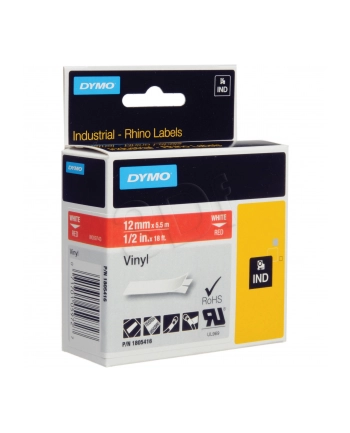 ETYK. RHINO WINYL 12mm BIALY/CZERWONY   1805416