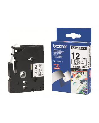 Taśma Brother TZeN231 12mm wh/black