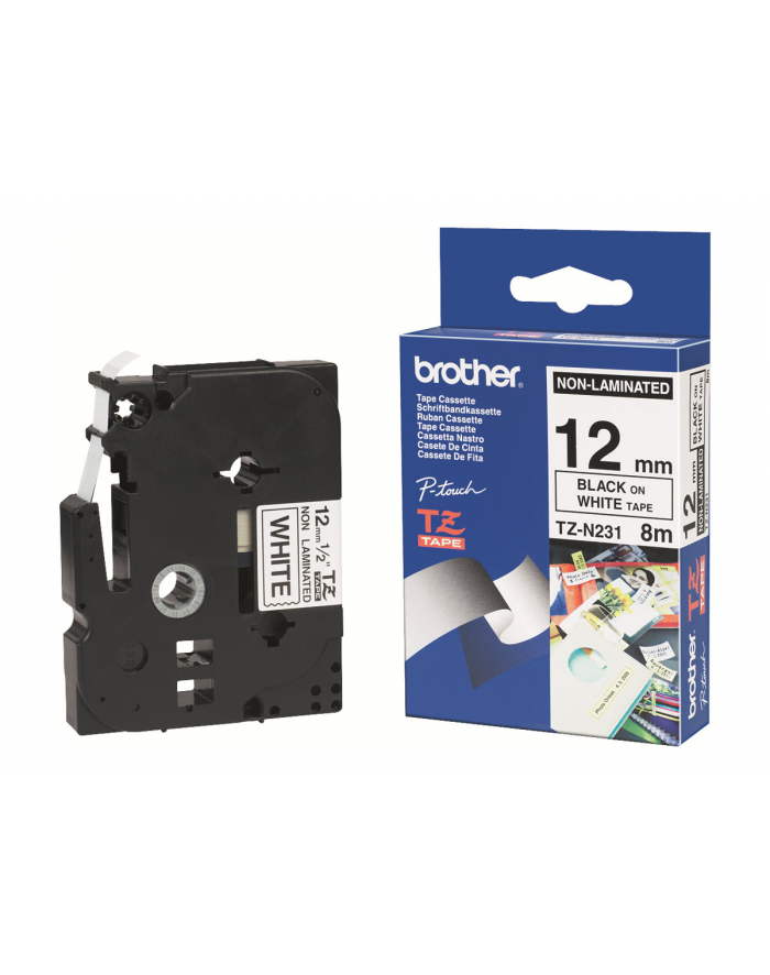 Taśma Brother TZeN231 12mm wh/black główny