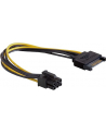 Delock Kabel SATA Power(M) -> PCI Express 6Pin 21cm - nr 20