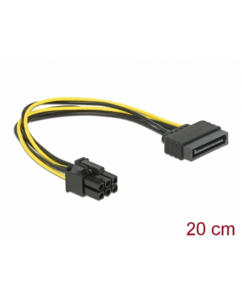 Delock Kabel SATA Power(M) -> PCI Express 6Pin 21cm