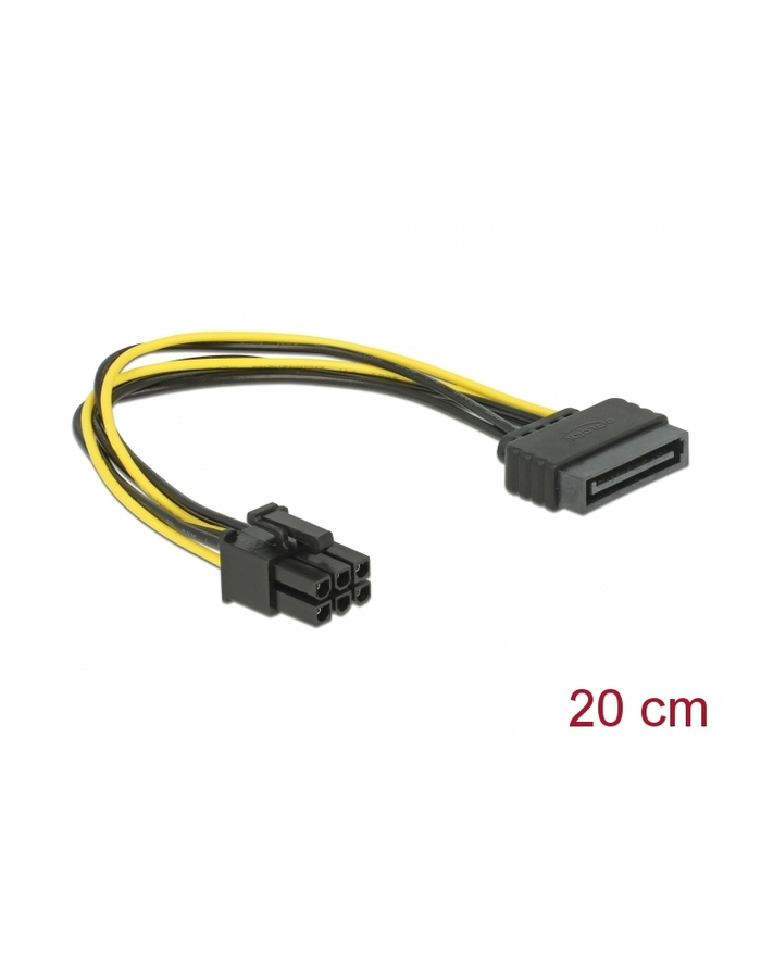 Delock Kabel SATA Power(M) -> PCI Express 6Pin 21cm główny