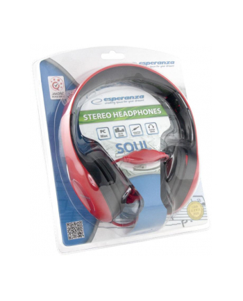 ESPERANZA Słuchawki Audio Stereo z Regulacją Głośności EH138R | 3m nr 1