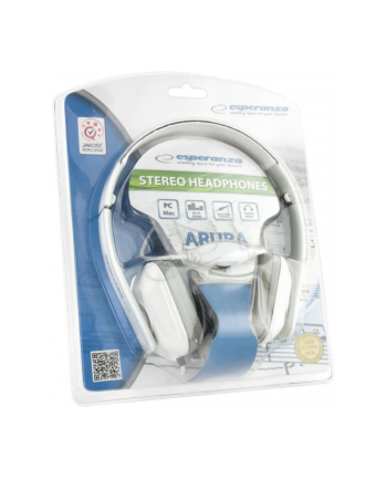 ESPERANZA Słuchawki Audio Stereo z Regulacją Głośności EH143W | 3m