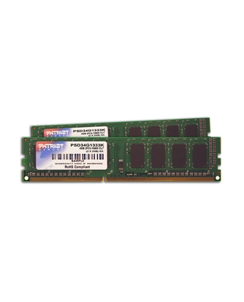 Pamięć RAM DDR3 Patriot 2X2GB 1333MHz Non-ECC CL9 DIMM kit