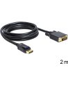 Delock kabel Displayport (M)->DVI-I(M) 24+1PIN 2m gold - nr 15