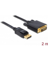 Delock kabel Displayport (M)->DVI-I(M) 24+1PIN 2m gold - nr 28