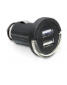 Delock ładowarka adapter napięcia zapalniczka 12V/24V -> 2 x USB, Black - nr 4