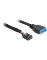 Delock kabel USB 2.0 płyta główna (F) > USB 3.0 płyta główna (M), 0.3m - nr 11